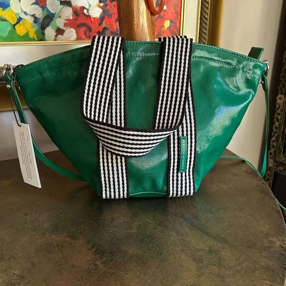 Rebecca Minkoff 💚🖤Green and Black Tote with Glossy Finish - Picture 2 of 9